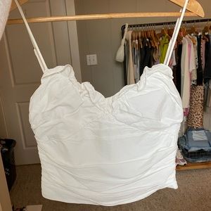 Zara rouched ruffle tank